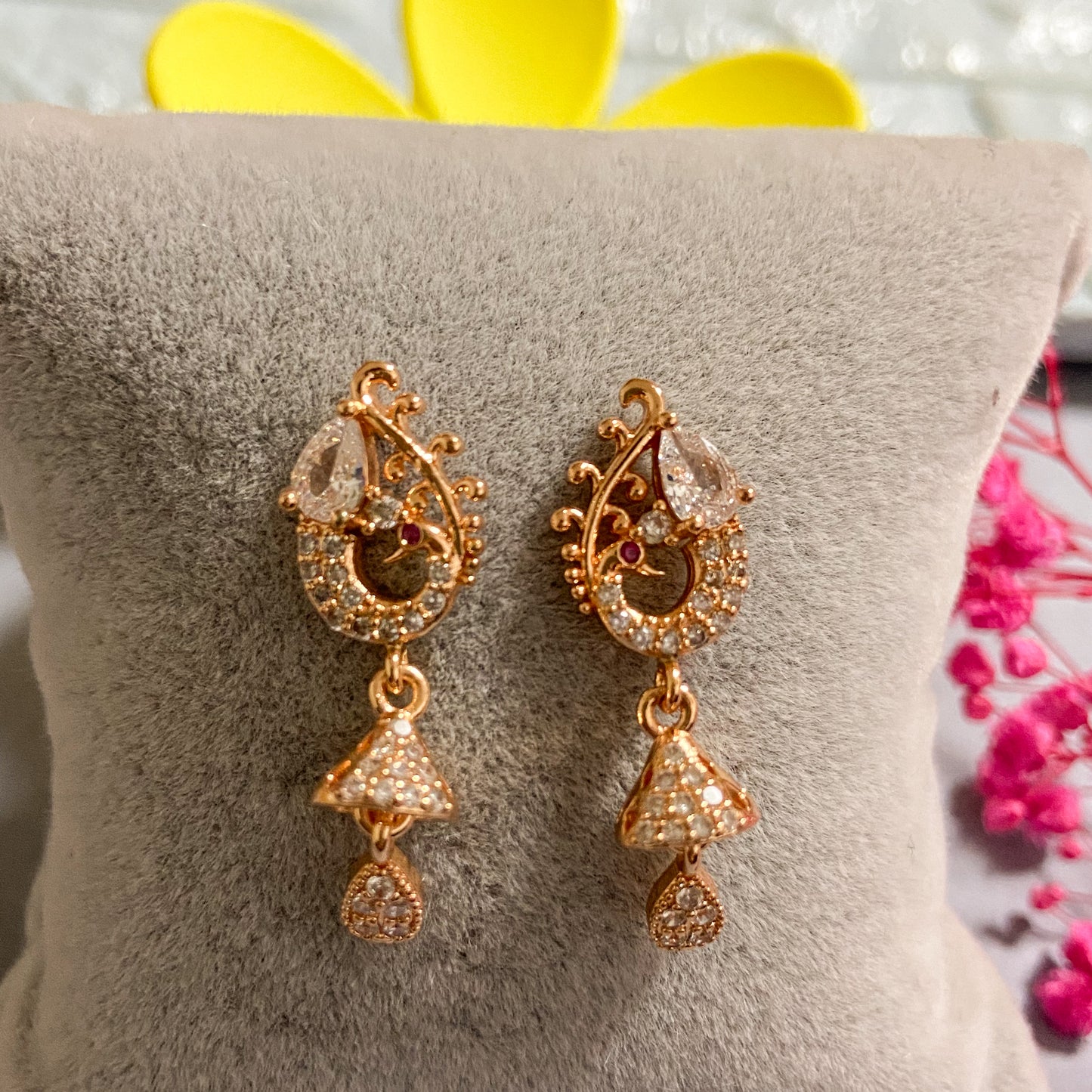 Peacock jhumki - earings