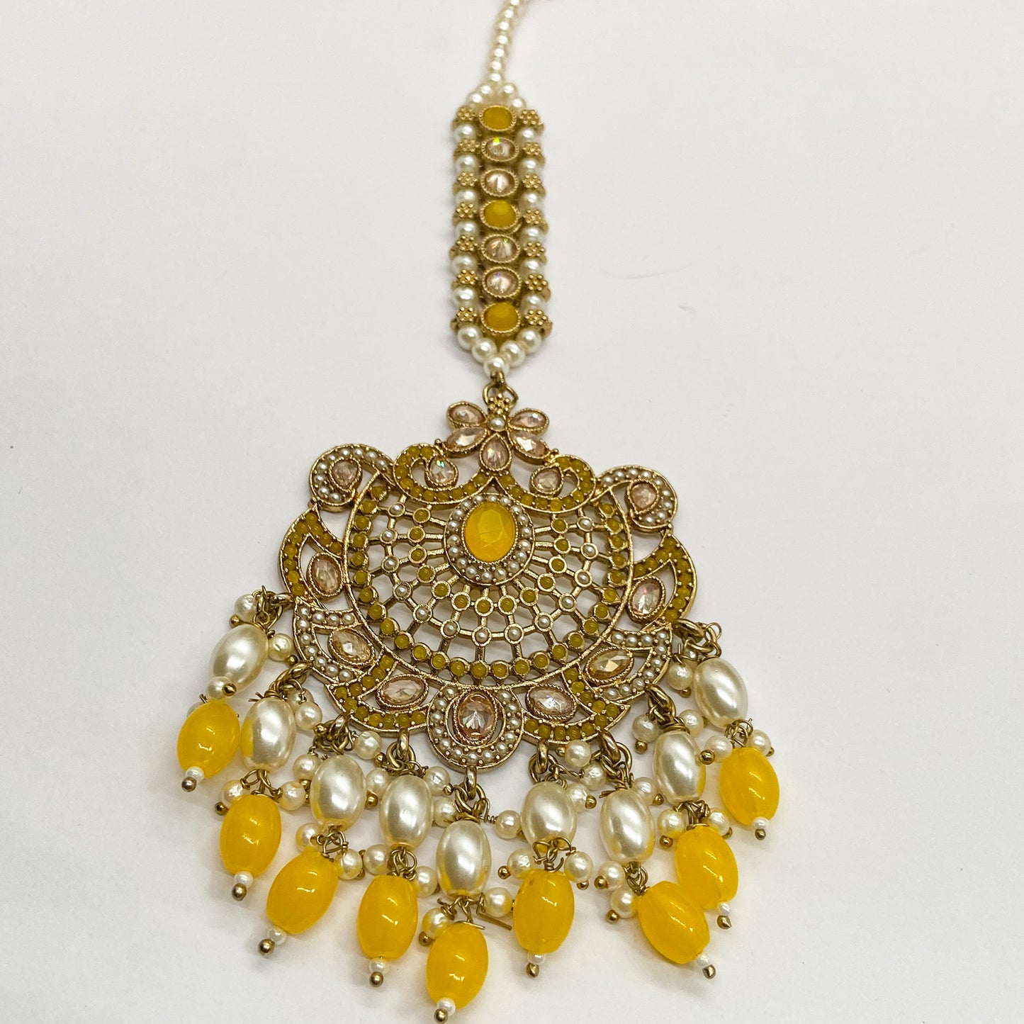 Jdau oversized tikka set - yellow earrings