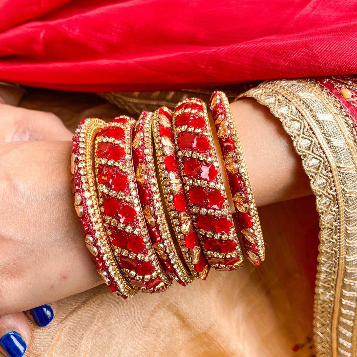 Handmade bangles - Red