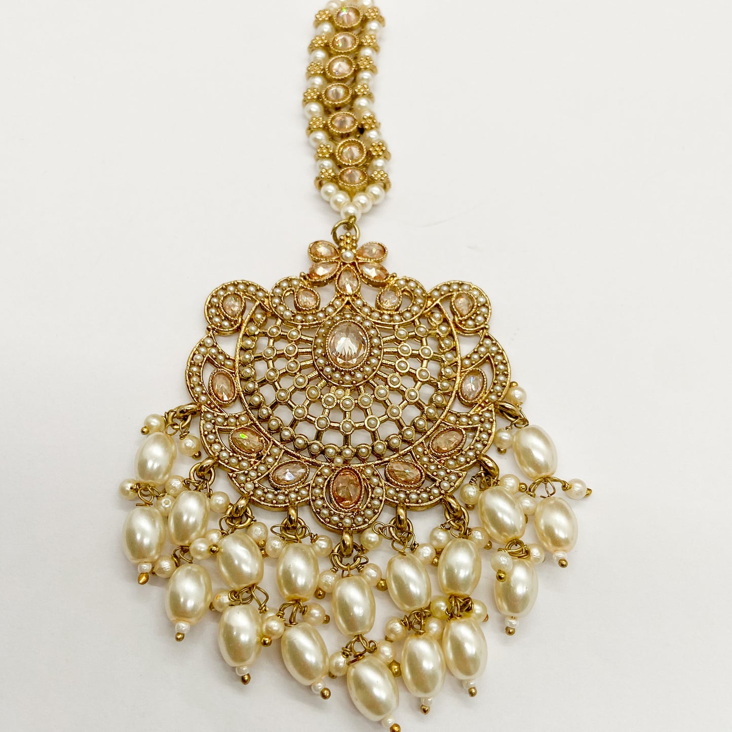 Jdau oversized tikka set — golden earrings