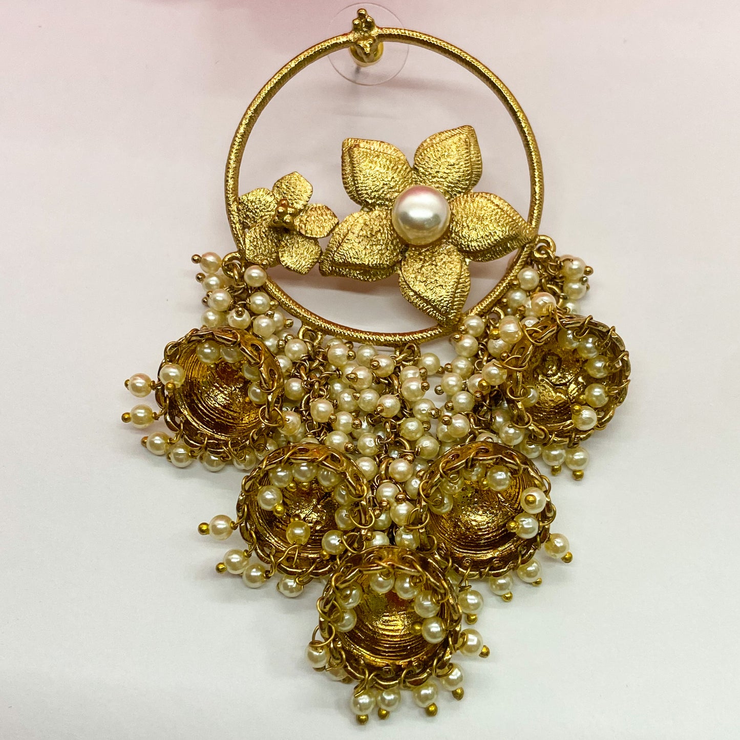 Brass earrings- golden