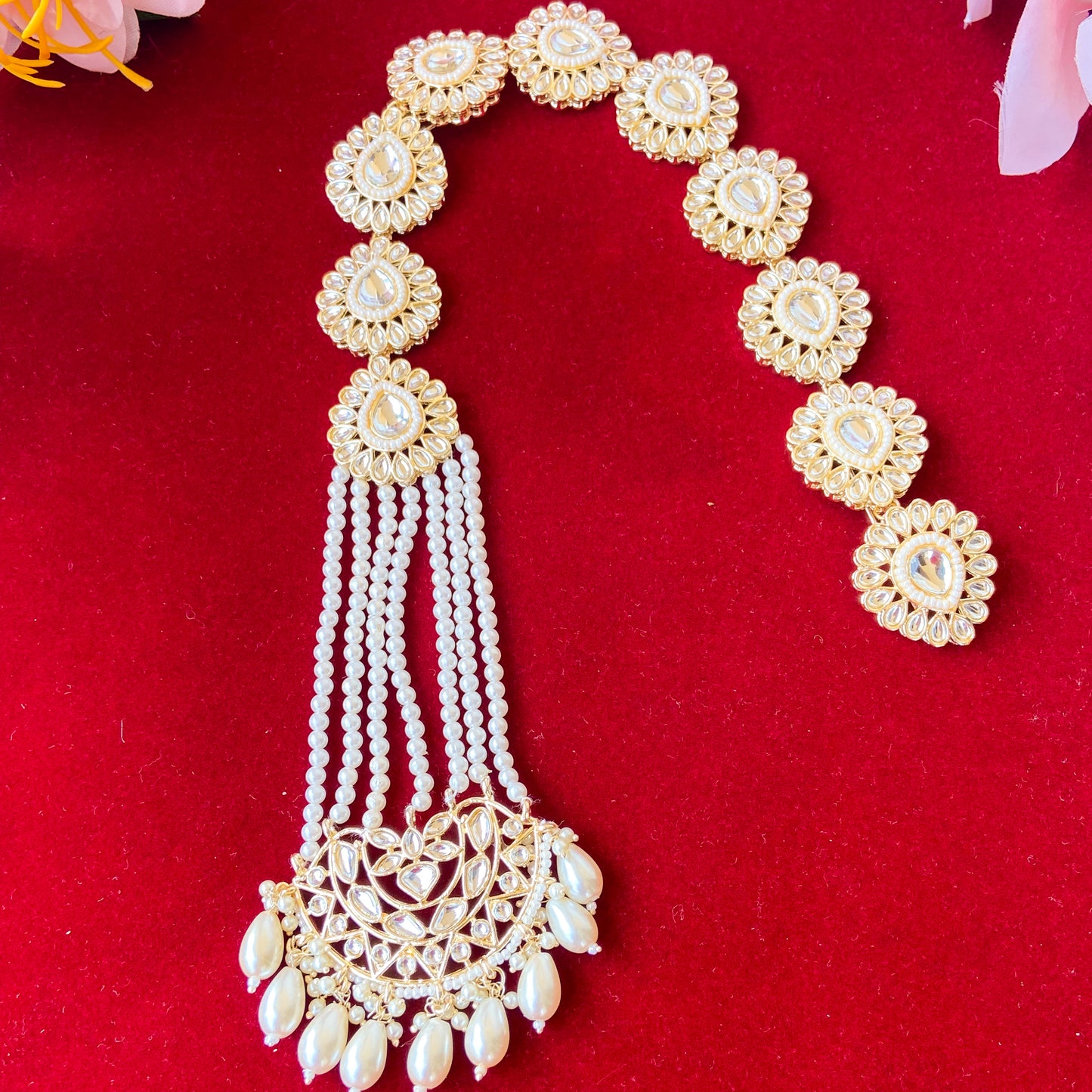 Kundan choti- hair accessory