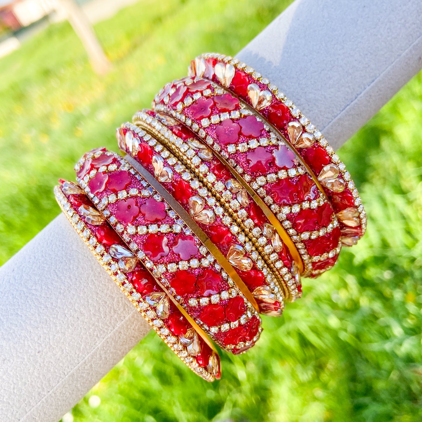 Handmade bangles - Red