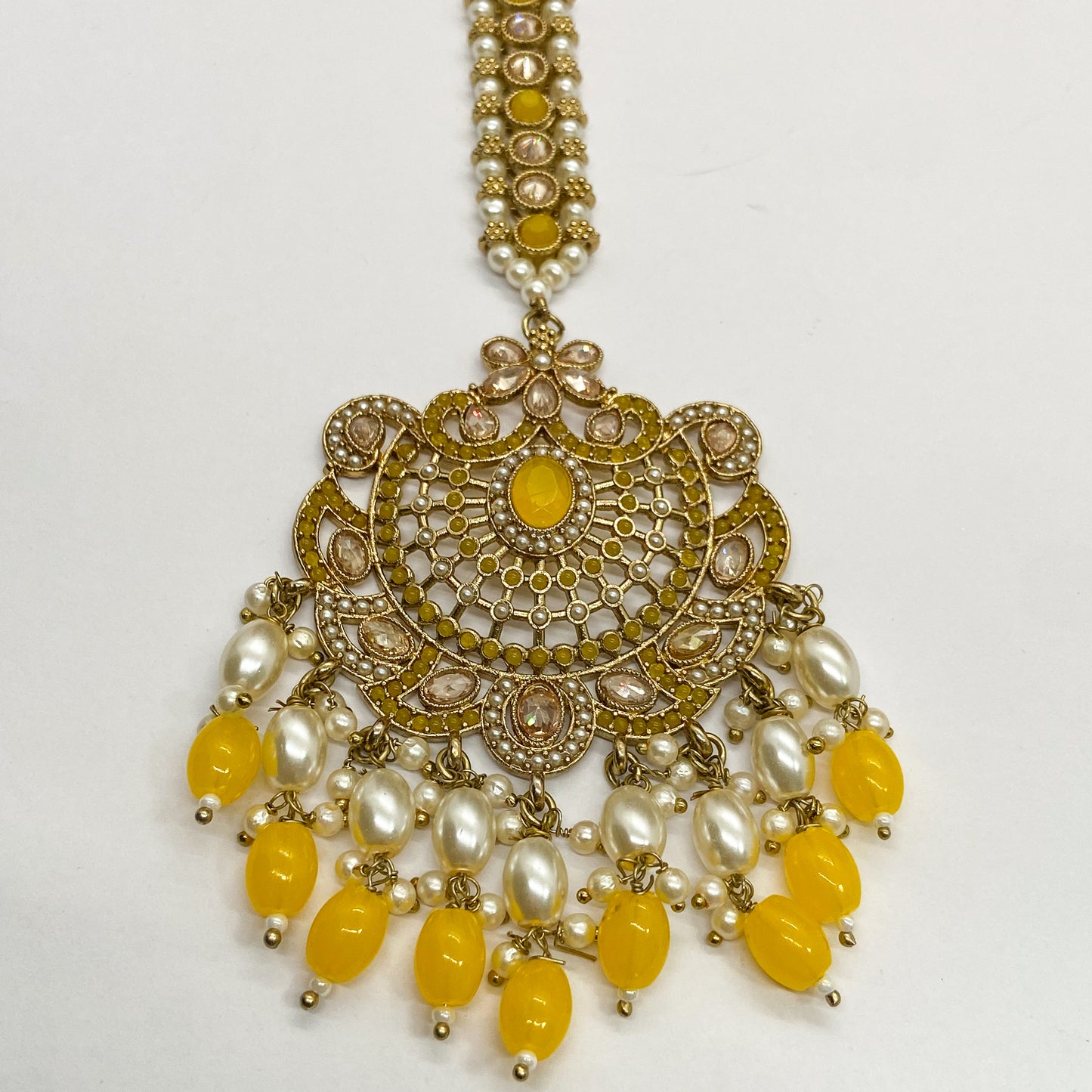 Jdau oversized tikka set - yellow earrings