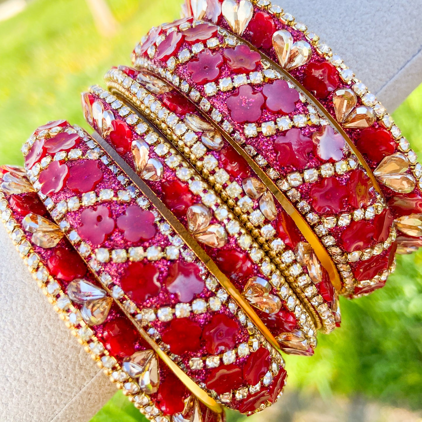 Handmade bangles - Red