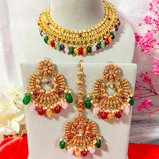 Punjabi traditional necklace- multi