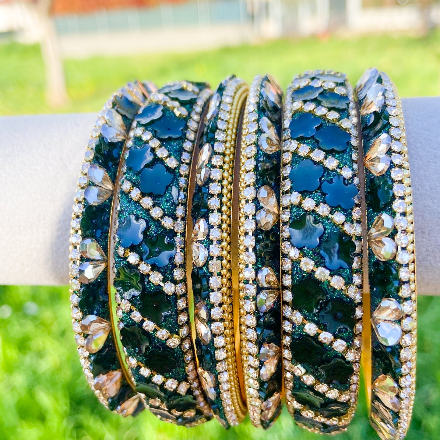 Handmade bangles - green