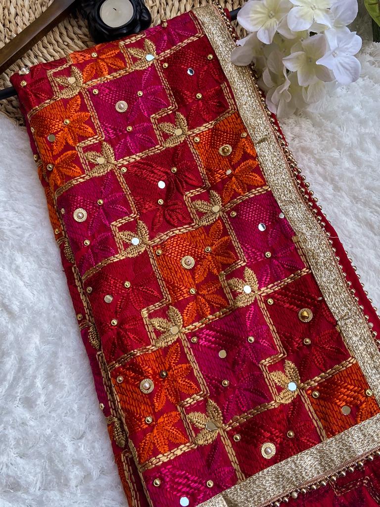 HEAVY PUNJABI PHULKARI - MULTI