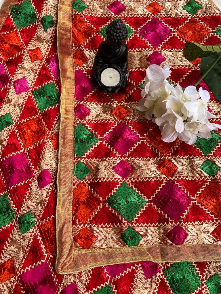 HEAVY PHULKARI -MULTI