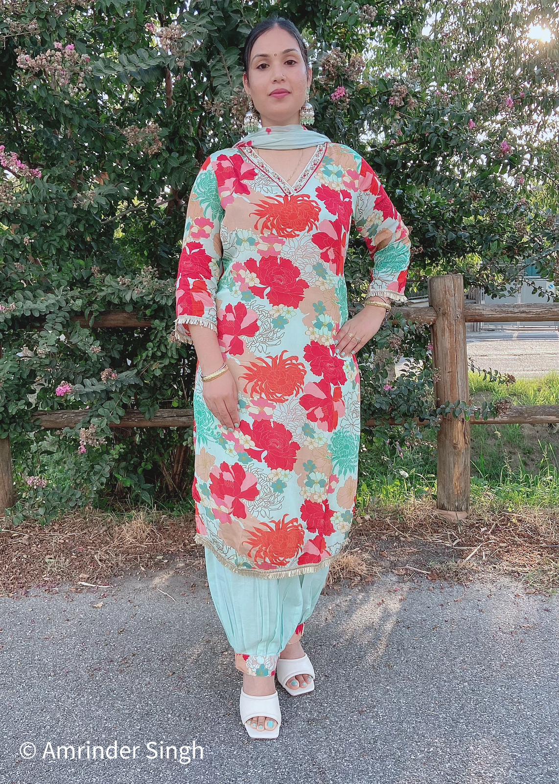 SEA GREEN PTHANI SALWAAR SUIT