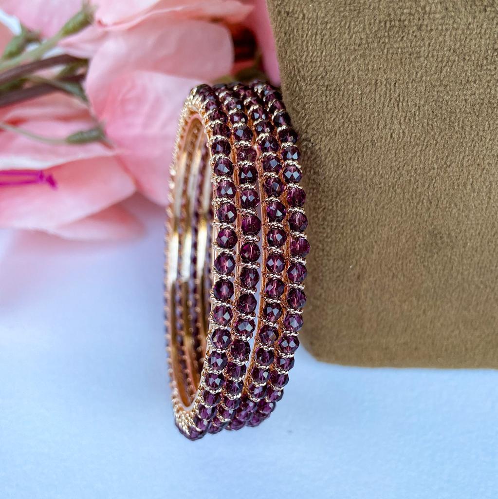 Crystal bangles - vine with golden