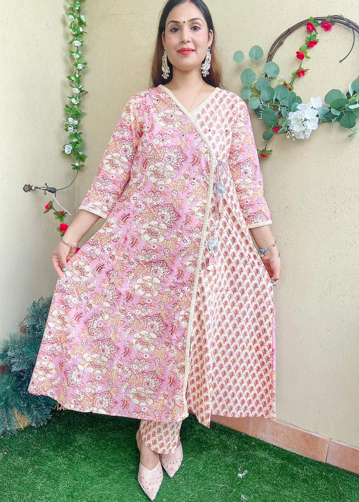 Angrakha suit - pink