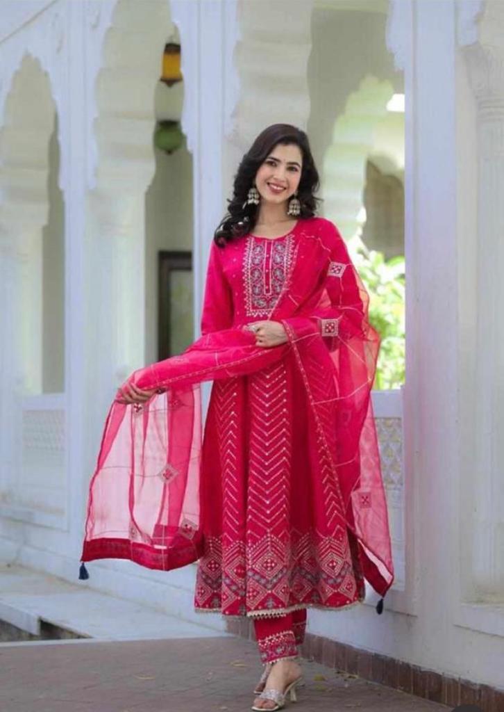 FESTIVE RANI ANARKALI - HOT PINK